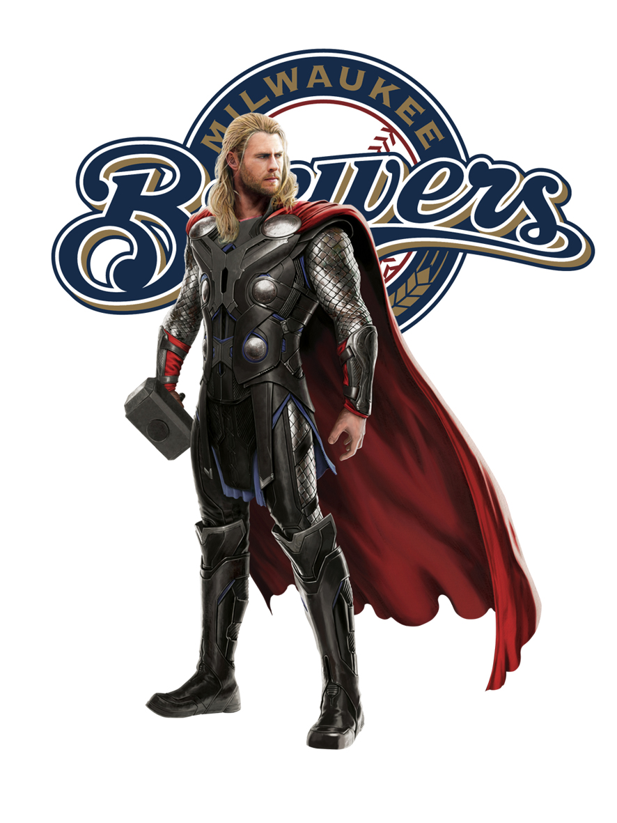 Milwaukee Brewers Thor Logo vinyl decal